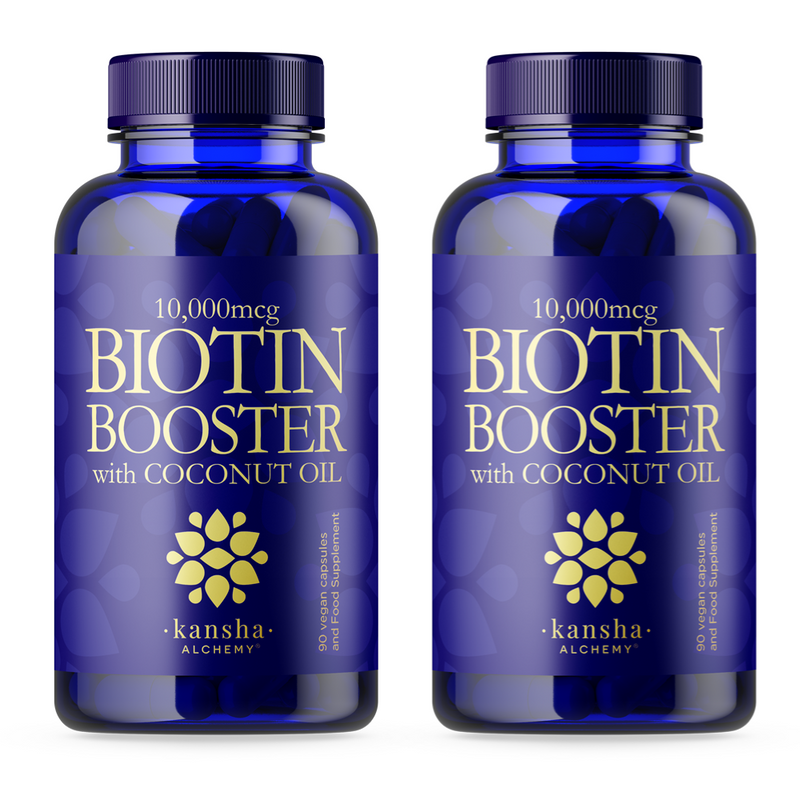 Biotin Booster 10,000mcg with Coconut Oil, SUPER STRENGTH for Thicker, Stronger Hair, Skin & Nails.